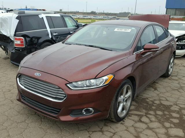 3FA6P0T92FR263184 - 2015 FORD FUSION SE BURGUNDY photo 2