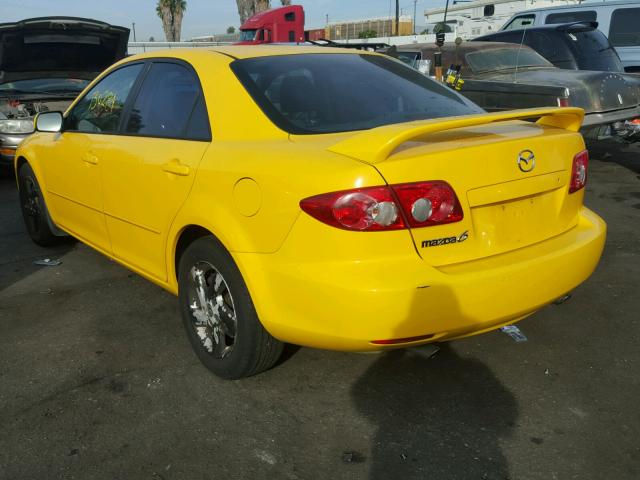 1YVFP80C435M40528 - 2003 MAZDA 6 YELLOW photo 3