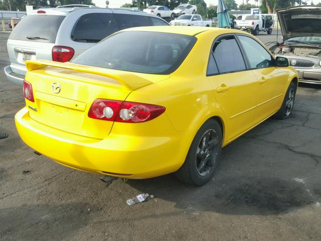 1YVFP80C435M40528 - 2003 MAZDA 6 YELLOW photo 4