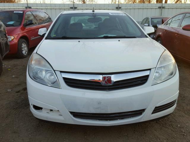 1G8ZS57N08F276309 - 2008 SATURN AURA XE WHITE photo 9