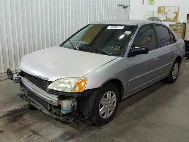 2HGES165X3H523505 - 2003 HONDA CIVIC LX SILVER photo 2