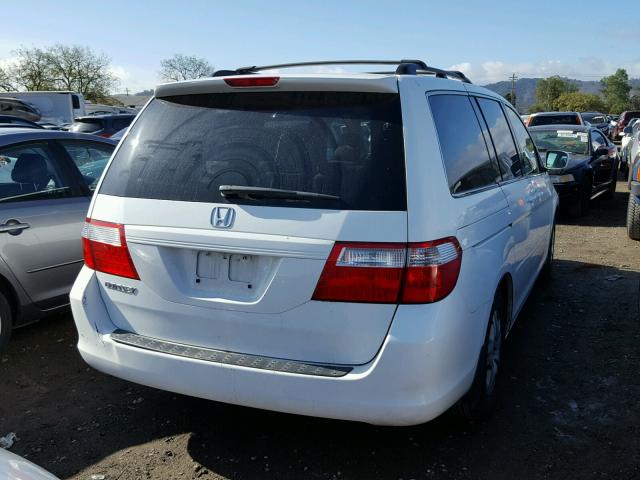 5FNRL38696B448241 - 2006 HONDA ODYSSEY EX WHITE photo 4