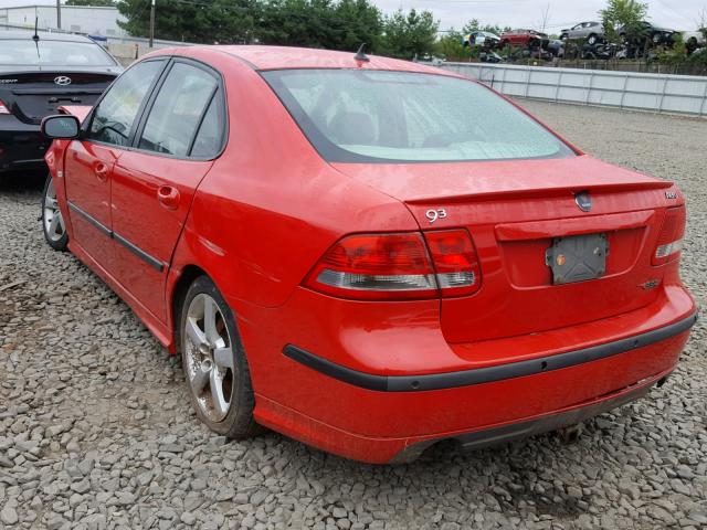 YS3FH46U761144032 - 2006 SAAB 9-3 AERO RED photo 3