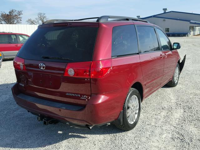 5TDBK23C18S013983 - 2008 TOYOTA SIENNA LE MAROON photo 4