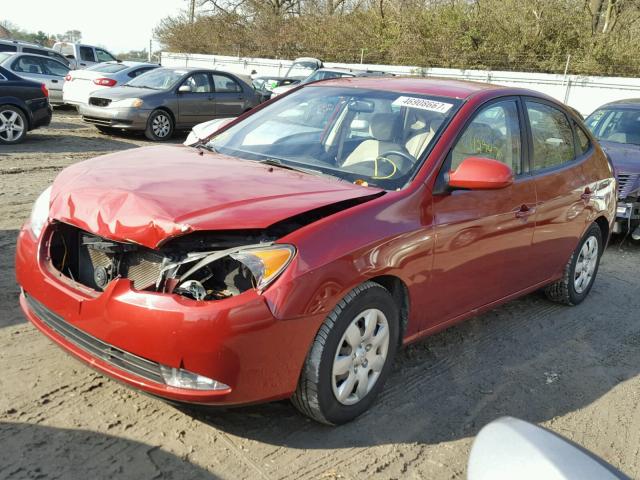 KMHDU46D48U360749 - 2008 HYUNDAI ELANTRA GL BURGUNDY photo 2