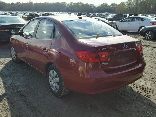 KMHDU46D48U360749 - 2008 HYUNDAI ELANTRA GL BURGUNDY photo 3