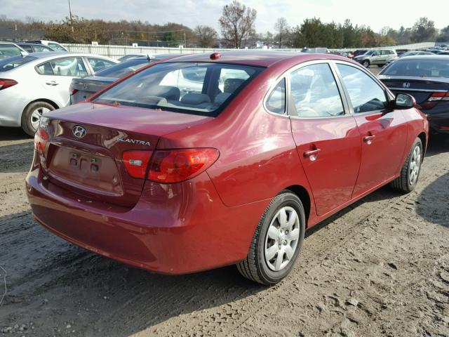 KMHDU46D48U360749 - 2008 HYUNDAI ELANTRA GL BURGUNDY photo 4