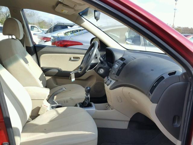 KMHDU46D48U360749 - 2008 HYUNDAI ELANTRA GL BURGUNDY photo 5