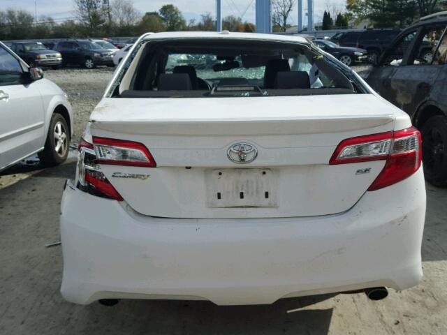 4T1BK1FK0CU504185 - 2012 TOYOTA CAMRY SE WHITE photo 9