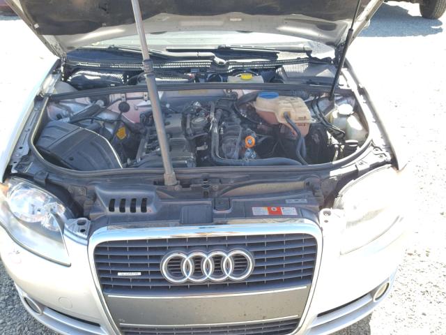 WAUKF78E36A138017 - 2006 AUDI A4 2.0T AV SILVER photo 7