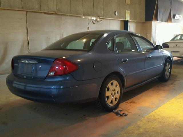 1FAFP52U32A234171 - 2002 FORD TAURUS LX BLUE photo 4