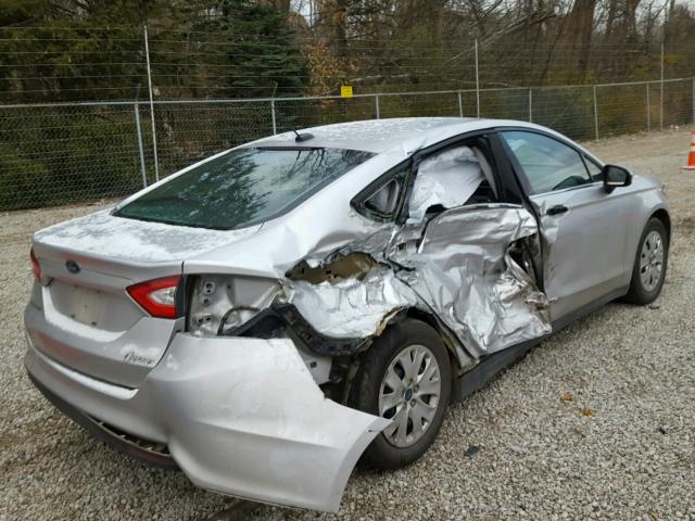 3FA6P0G78DR290072 - 2013 FORD FUSION S SILVER photo 4