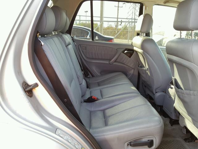 4JGAB54E71A286065 - 2001 MERCEDES-BENZ ML 320 SILVER photo 6