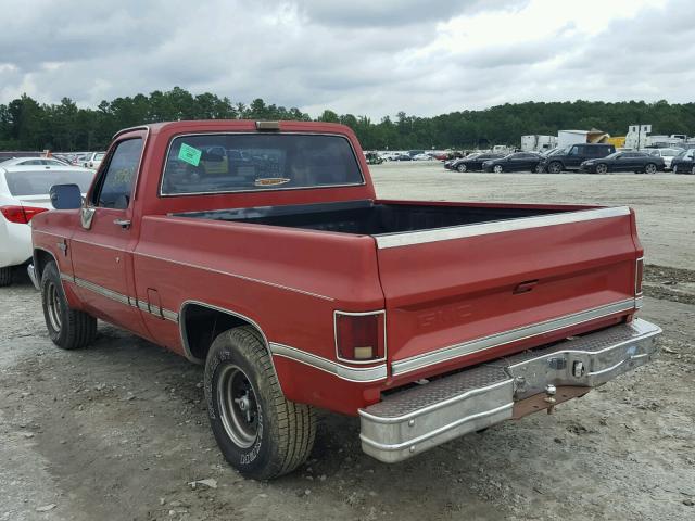 1GCDC14H1FF411847 - 1985 CHEVROLET C10 RED photo 3