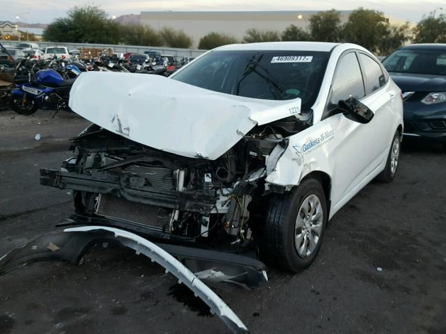 KMHCT4AEXFU934816 - 2015 HYUNDAI ACCENT GLS WHITE photo 2