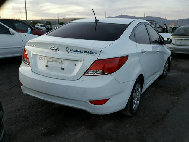 KMHCT4AEXFU934816 - 2015 HYUNDAI ACCENT GLS WHITE photo 4