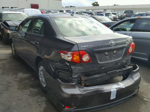 JTDBL40E59J053660 - 2009 TOYOTA COROLLA BA GRAY photo 3