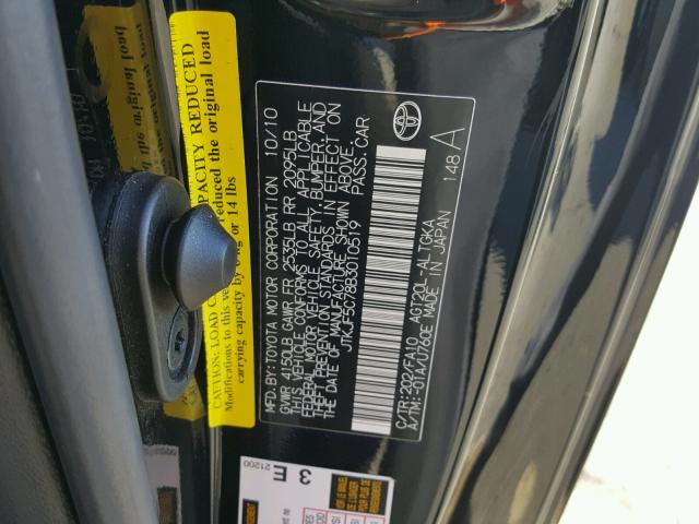 JTKJF5C78B3010519 - 2011 TOYOTA SCION TC Qara foto 10