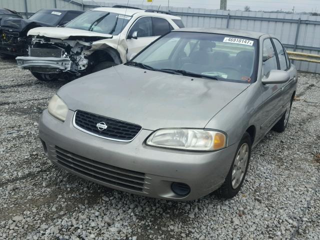 3N1CB51D32L636894 - 2002 NISSAN SENTRA XE BEIGE photo 2