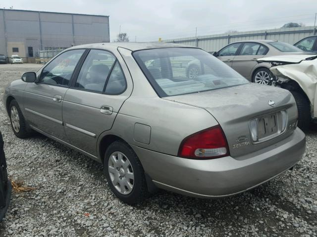 3N1CB51D32L636894 - 2002 NISSAN SENTRA XE BEIGE photo 3