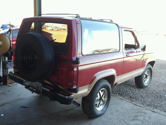 1FMCU14T7JUB64301 - 1988 FORD BRONCO II MAROON photo 4