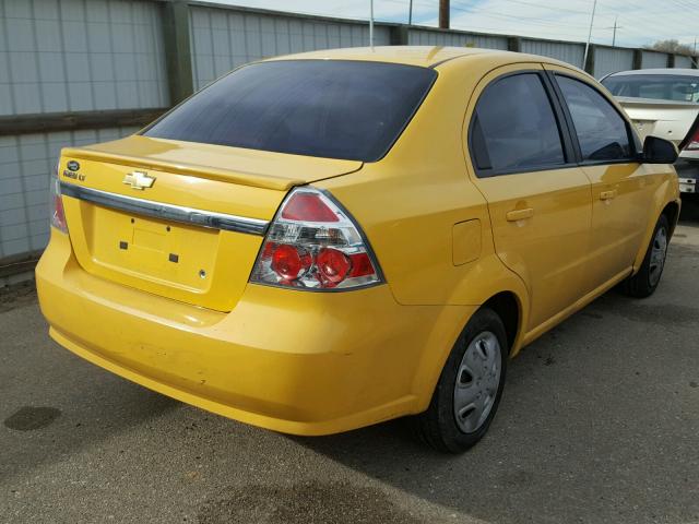 KL1TD5DE2AB085876 - 2010 CHEVROLET AVEO LS YELLOW photo 4