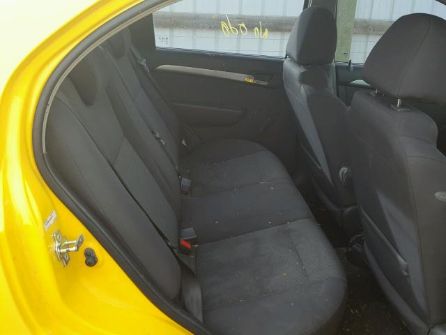 KL1TD5DE2AB085876 - 2010 CHEVROLET AVEO LS YELLOW photo 6