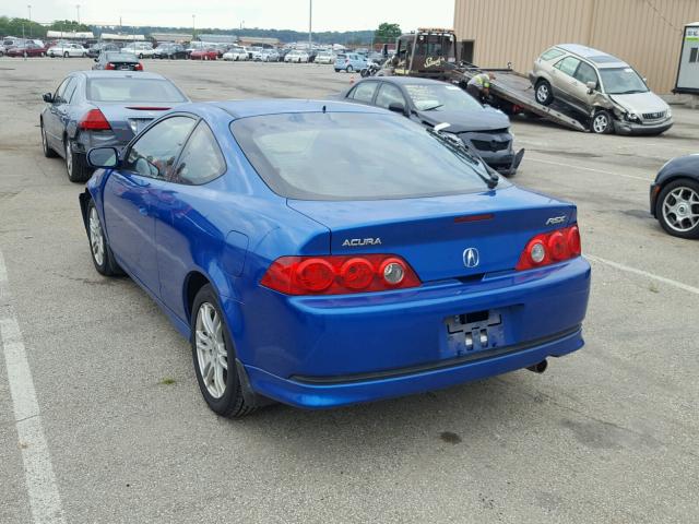 JH4DC54855S013214 - 2005 ACURA RSX BLUE photo 3