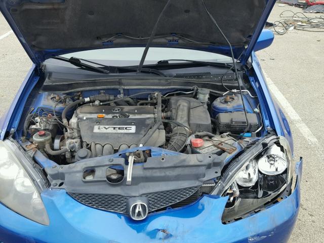 JH4DC54855S013214 - 2005 ACURA RSX BLUE photo 7