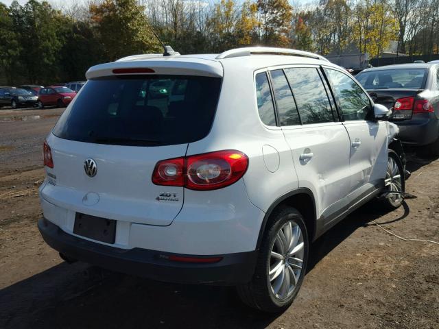 WVGBV7AX0BW550230 - 2011 VOLKSWAGEN TIGUAN S WHITE photo 4