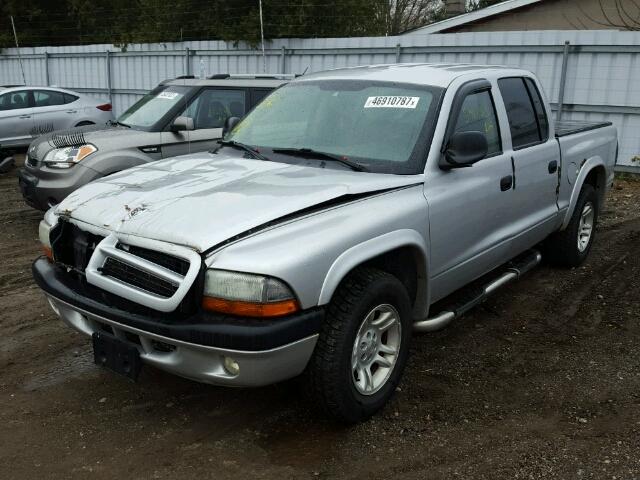 1D7HL38N93S263243 - 2003 DODGE DAKOTA QUA SILVER photo 2