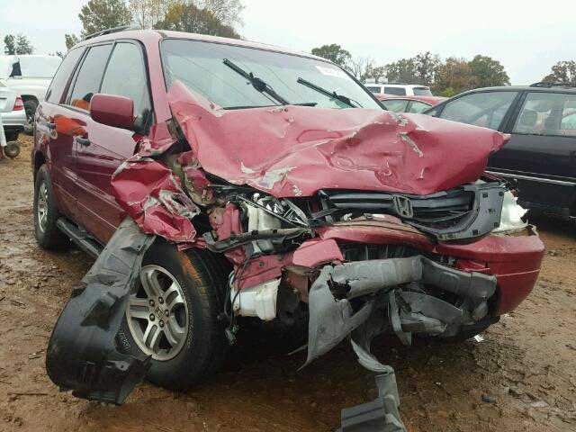 5FNYF18595B004757 - 2005 HONDA PILOT EXL RED photo 1