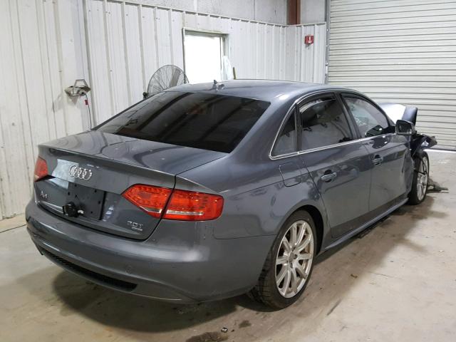 WAUFFAFLXCA118441 - 2012 AUDI A4 PREMIUM GRAY photo 4