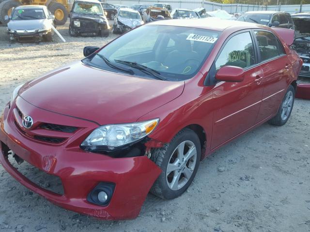 2T1BU4EE6CC848189 - 2012 TOYOTA COROLLA BA RED photo 2