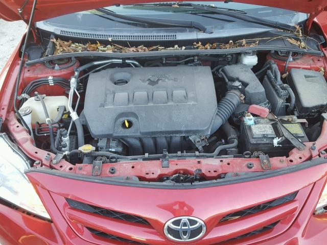 2T1BU4EE6CC848189 - 2012 TOYOTA COROLLA BA RED photo 7