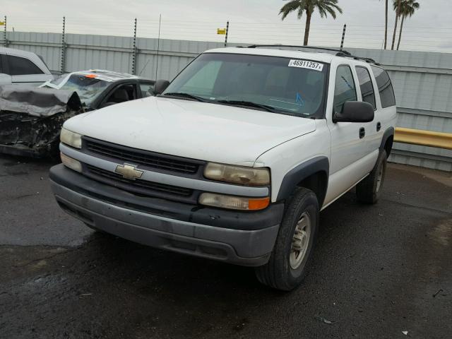 3GNGC26U31G257556 - 2001 CHEVROLET SUBURBAN C WHITE photo 2