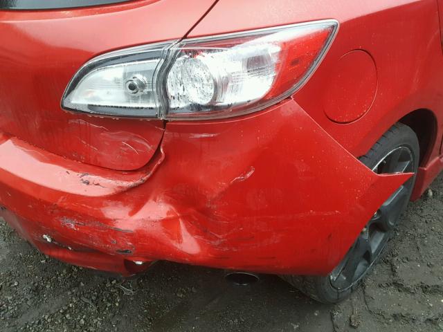 JM1BL1K3XB1388493 - 2011 MAZDA SPEED 3 RED photo 9