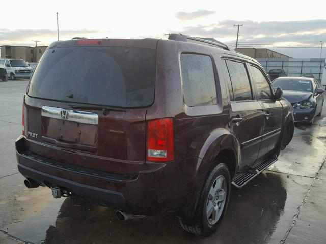 5FNYF38419B002154 - 2009 HONDA PILOT EX MAROON photo 4