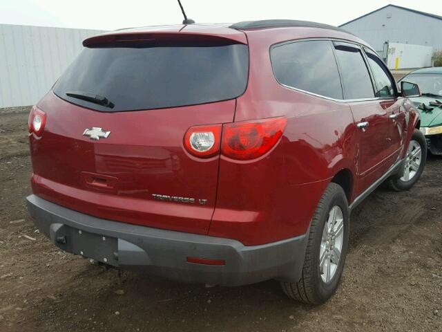 1GNKRGED1CJ328438 - 2012 CHEVROLET TRAVERSE L RED photo 4