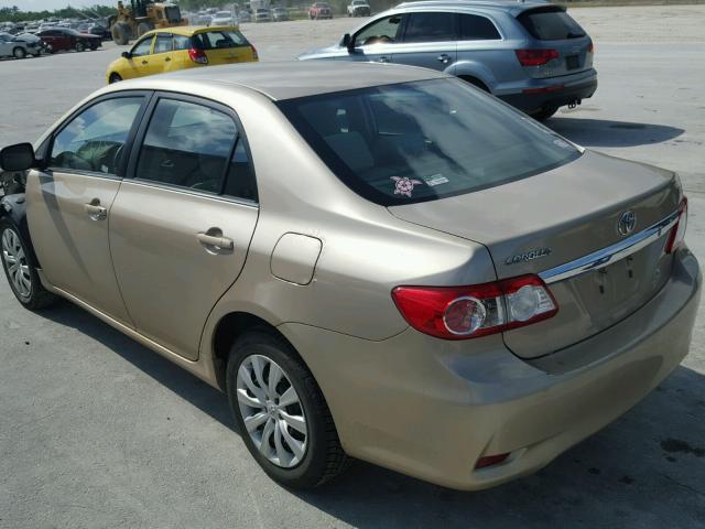 5YFBU4EE0DP082056 - 2013 TOYOTA COROLLA BA BEIGE photo 3