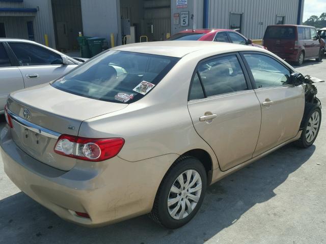 5YFBU4EE0DP082056 - 2013 TOYOTA COROLLA BA BEIGE photo 4