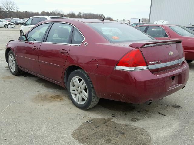 2G1WC581069175643 - 2006 CHEVROLET IMPALA LT RED photo 3