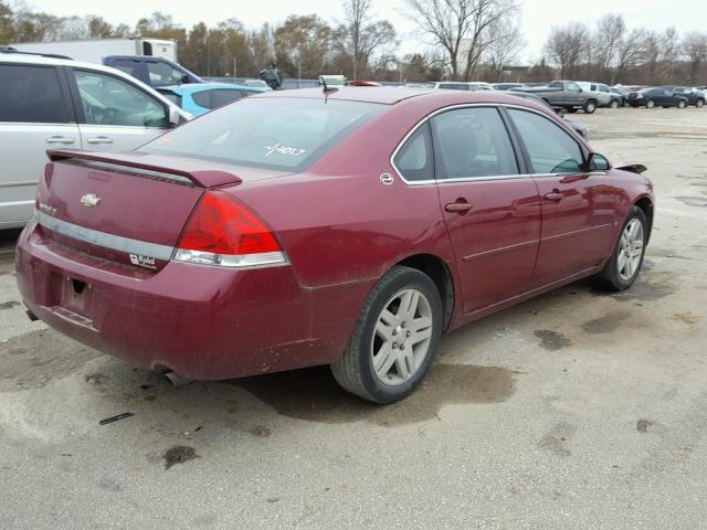 2G1WC581069175643 - 2006 CHEVROLET IMPALA LT RED photo 4