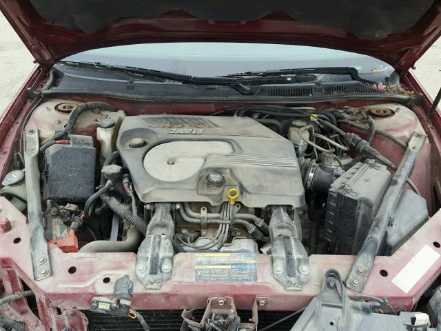 2G1WC581069175643 - 2006 CHEVROLET IMPALA LT RED photo 7