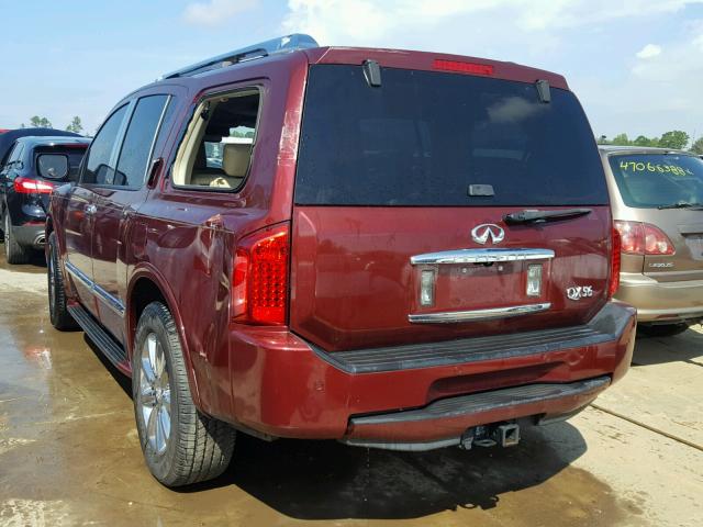 5N3ZA0ND1AN906391 - 2010 INFINITI QX56 BURGUNDY photo 3