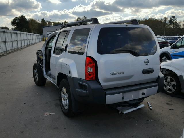 5N1AN0NW4CC505301 - 2012 NISSAN XTERRA OFF SILVER photo 3