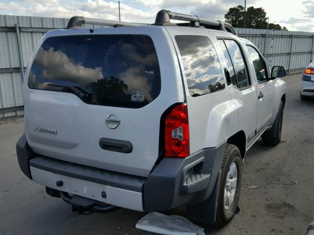 5N1AN0NW4CC505301 - 2012 NISSAN XTERRA OFF SILVER photo 4