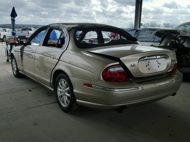 SAJDA01P11GM00539 - 2001 JAGUAR S-TYPE GOLD photo 3