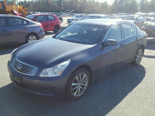 JNKBV61F08M259073 - 2008 INFINITI G35 BLUE photo 2