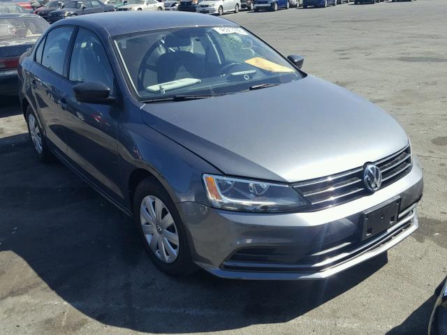 3VW2K7AJ7FM416942 - 2015 VOLKSWAGEN JETTA BASE GRAY photo 1